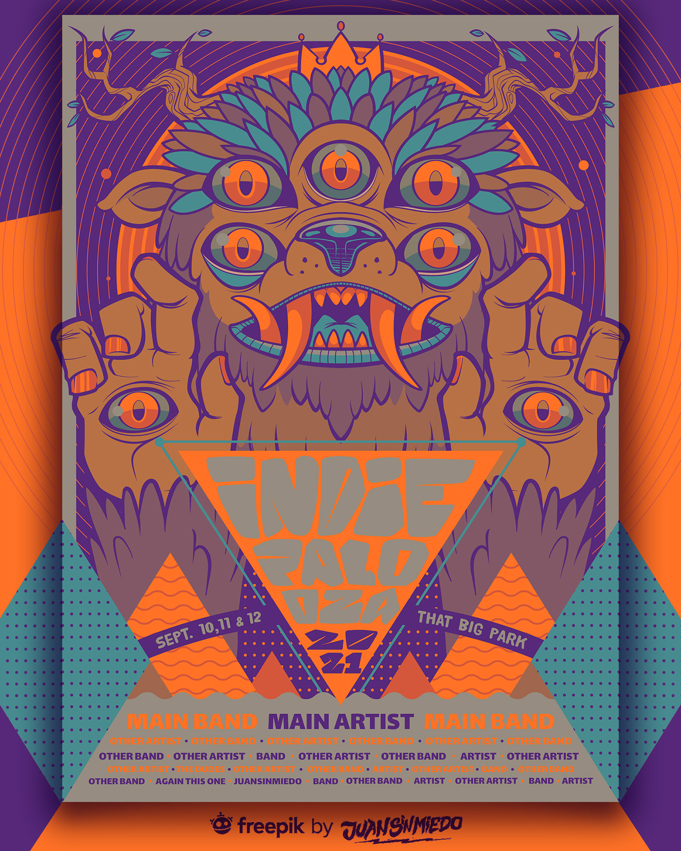 Corgi festival free gig poster music poster rap sticker summer vector
