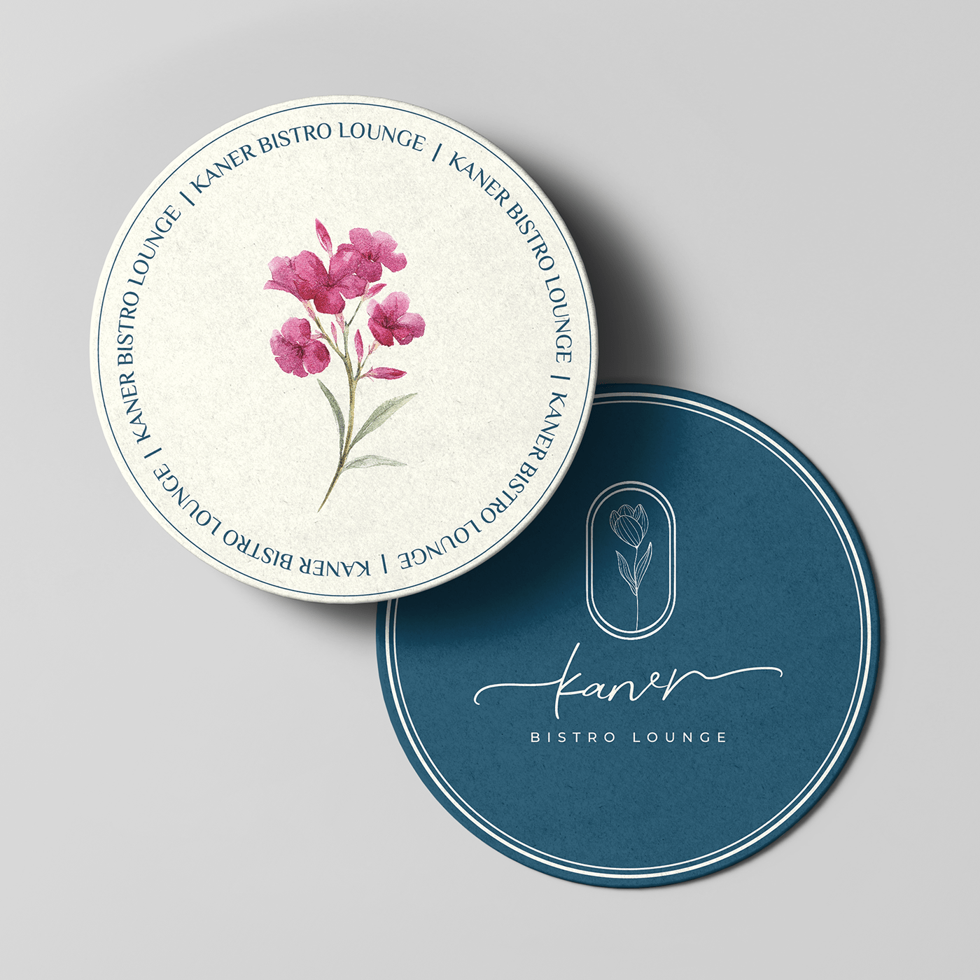 brand identity coaster design Coasters design floral flower Logo Design pattern restaurant visual