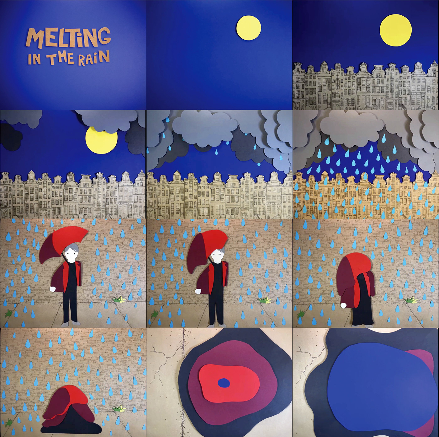 Melting in the Rain | Paper Craft Stop Motion on Behance