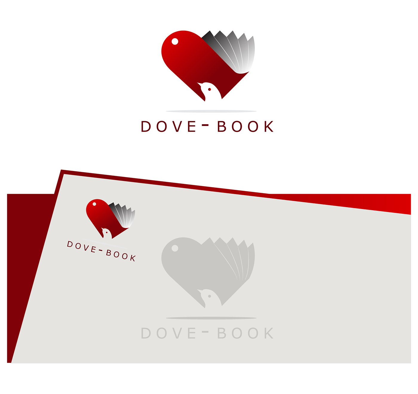 Love dove design graphic Unique logo portharcourt concept red cool