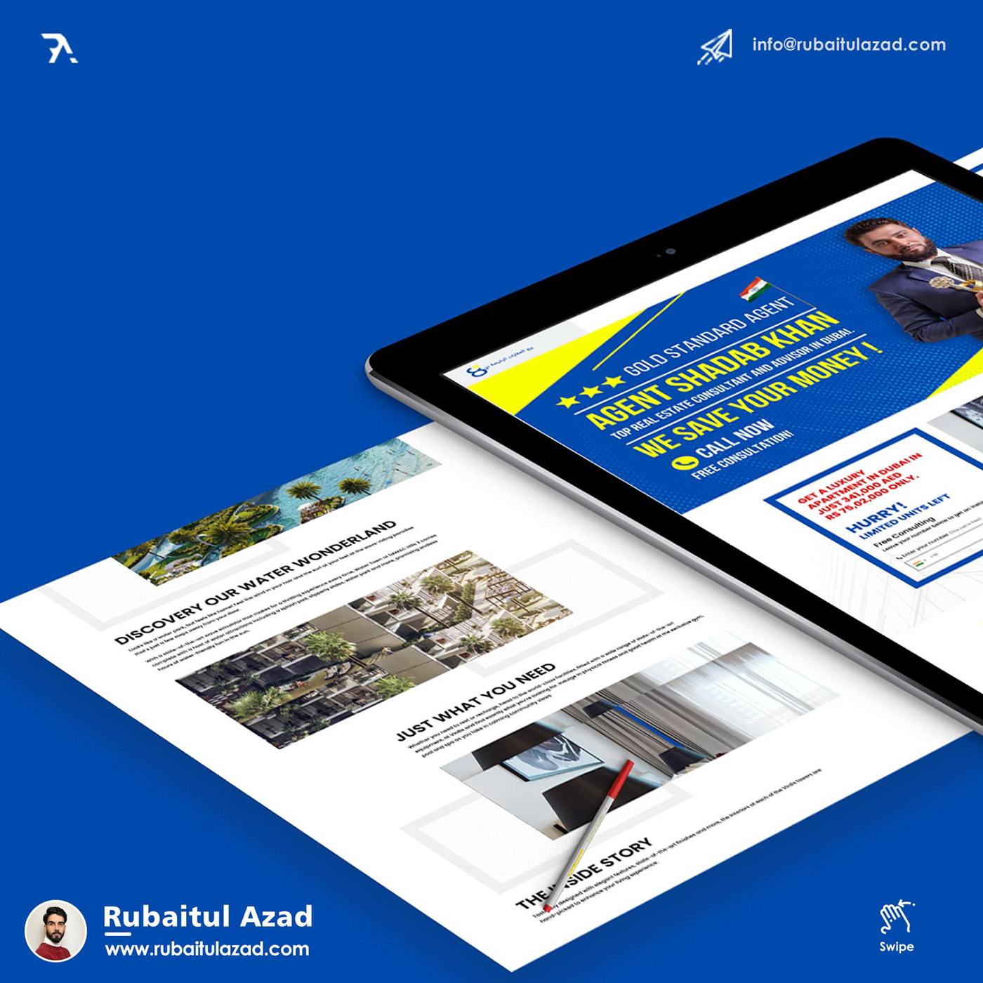 landing page design brand identity real estate home
