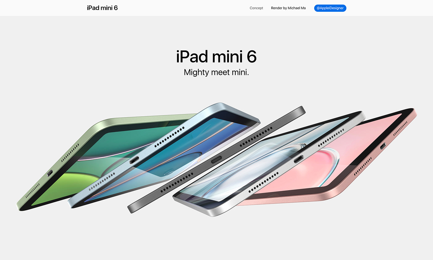 3d render apple concept design iPad iPad Mini product design  rendering