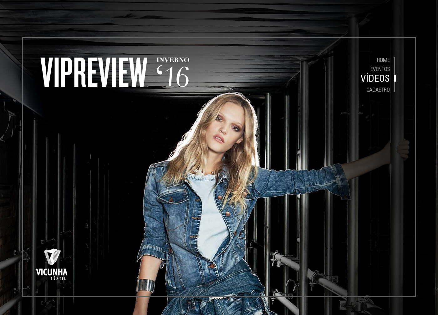 Website single page layout Denim jeans Vicunha vipreview Clothing