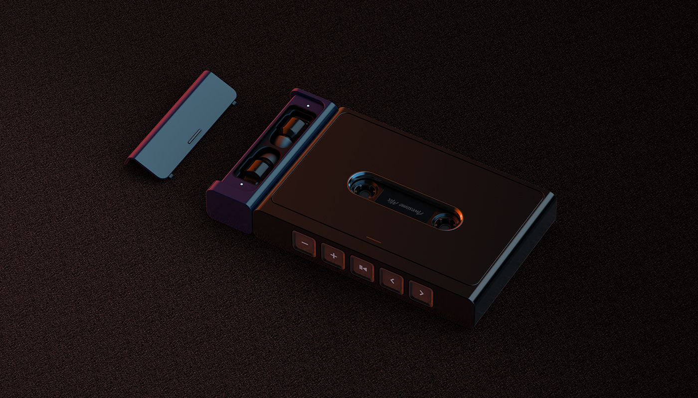 Adobe Portfolio cassette player Audio pal concept design inspired design trend earphone tape DAWN