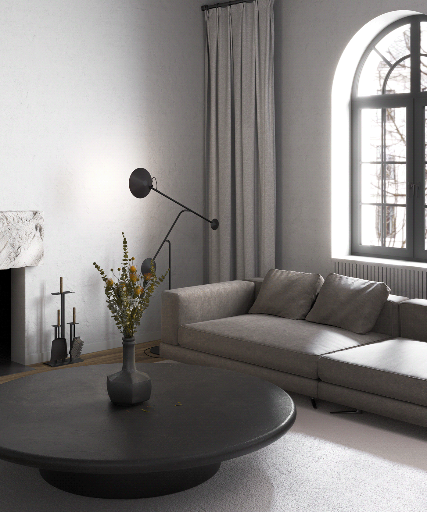 3D 3ds max architecture corona Interior kitchen living room Render visualization