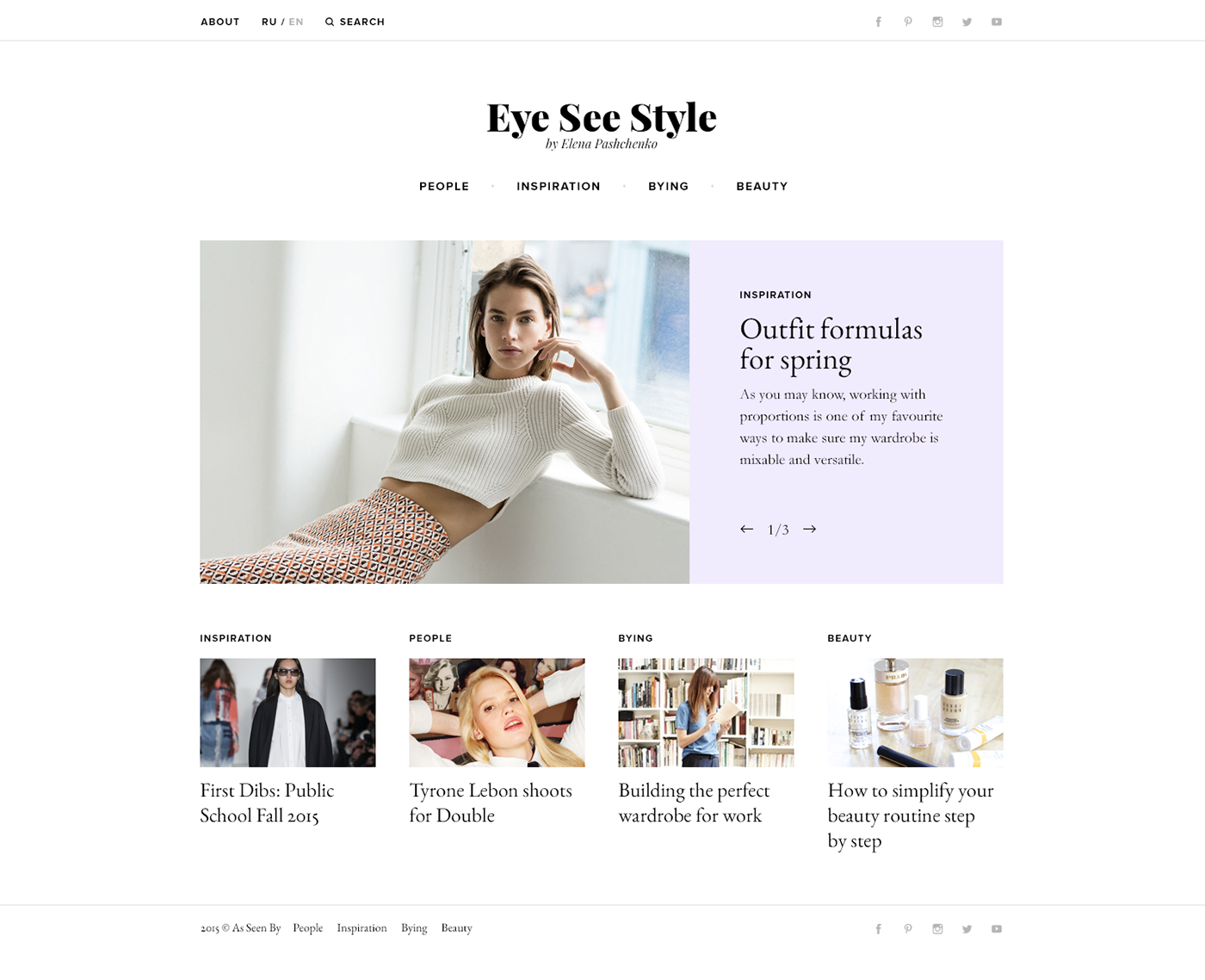 Fashion  Web site minimal White