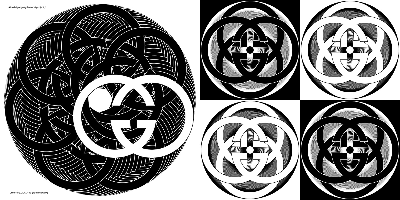 adobe artwork Fashion  graphic graphic design  gucci Illustrator logo pattern visual identity