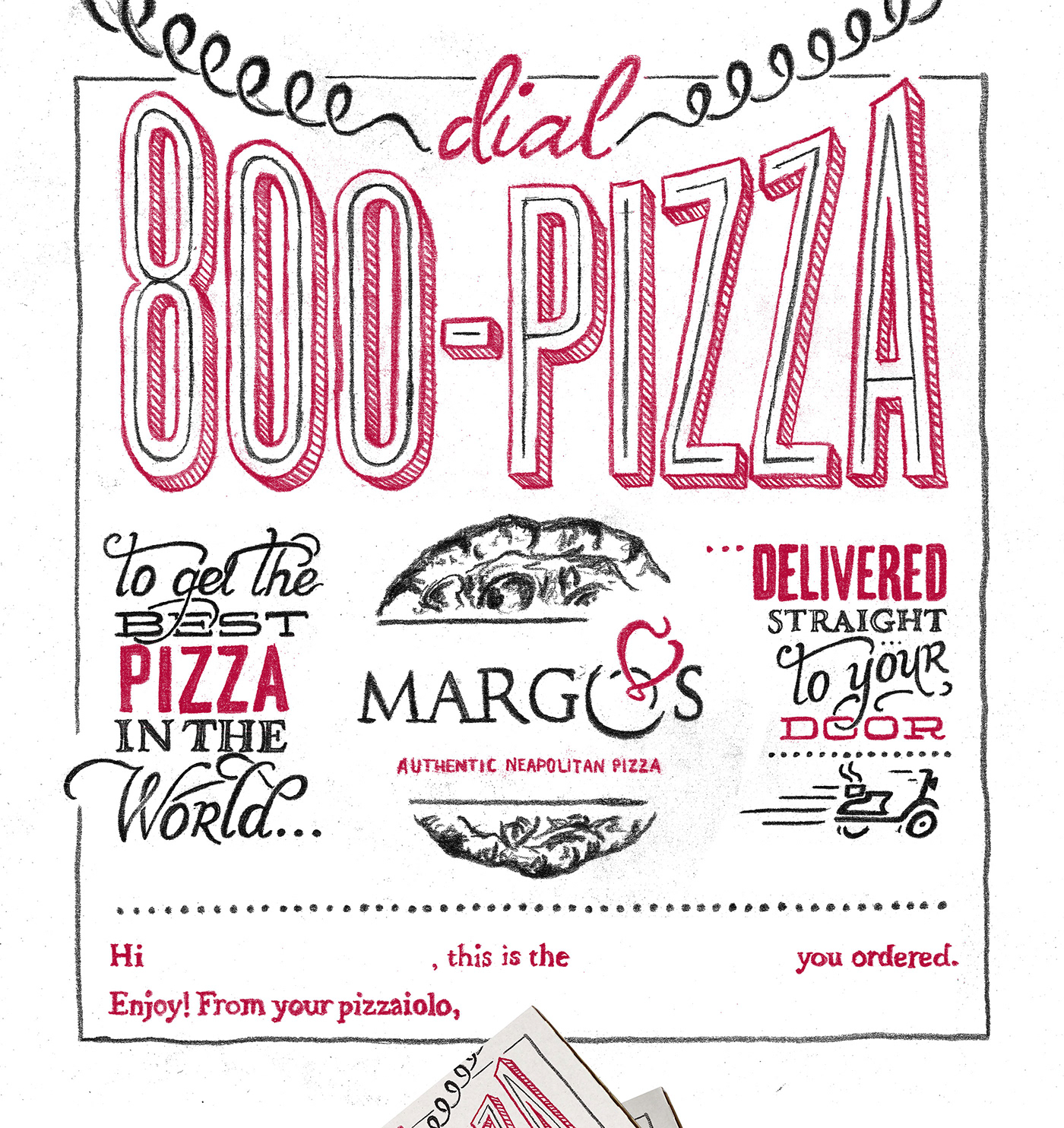 ILLUSTRATION  typography   Pizza box Packaging Vehicle menu restaurant malta car