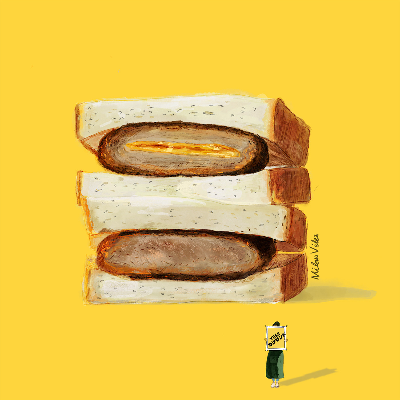 #cutler sandwich digital painting food illustration yvr artist