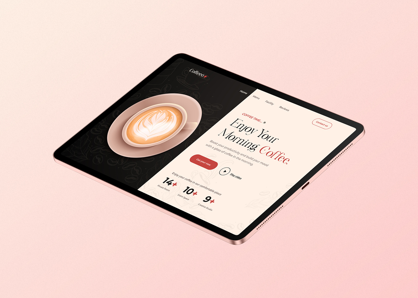 cafe coffee shop modern restaurant typography   UI/UX user interface visual design Web Design  Website
