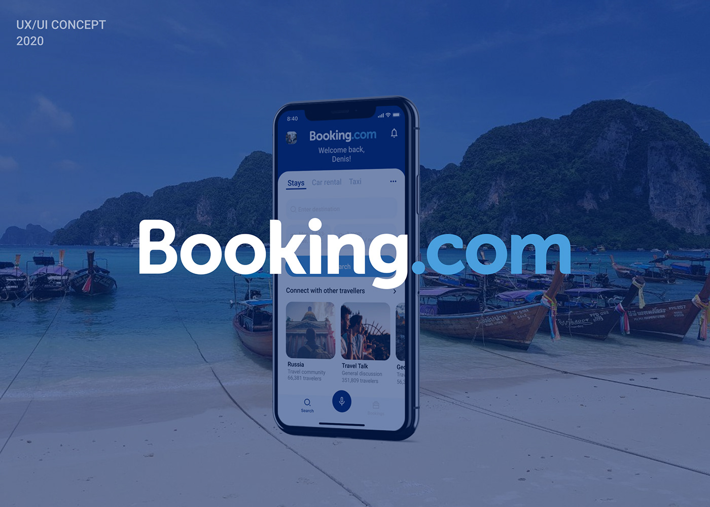 Booking concept mobileapp motion redesign UI ux animation  Figma principle