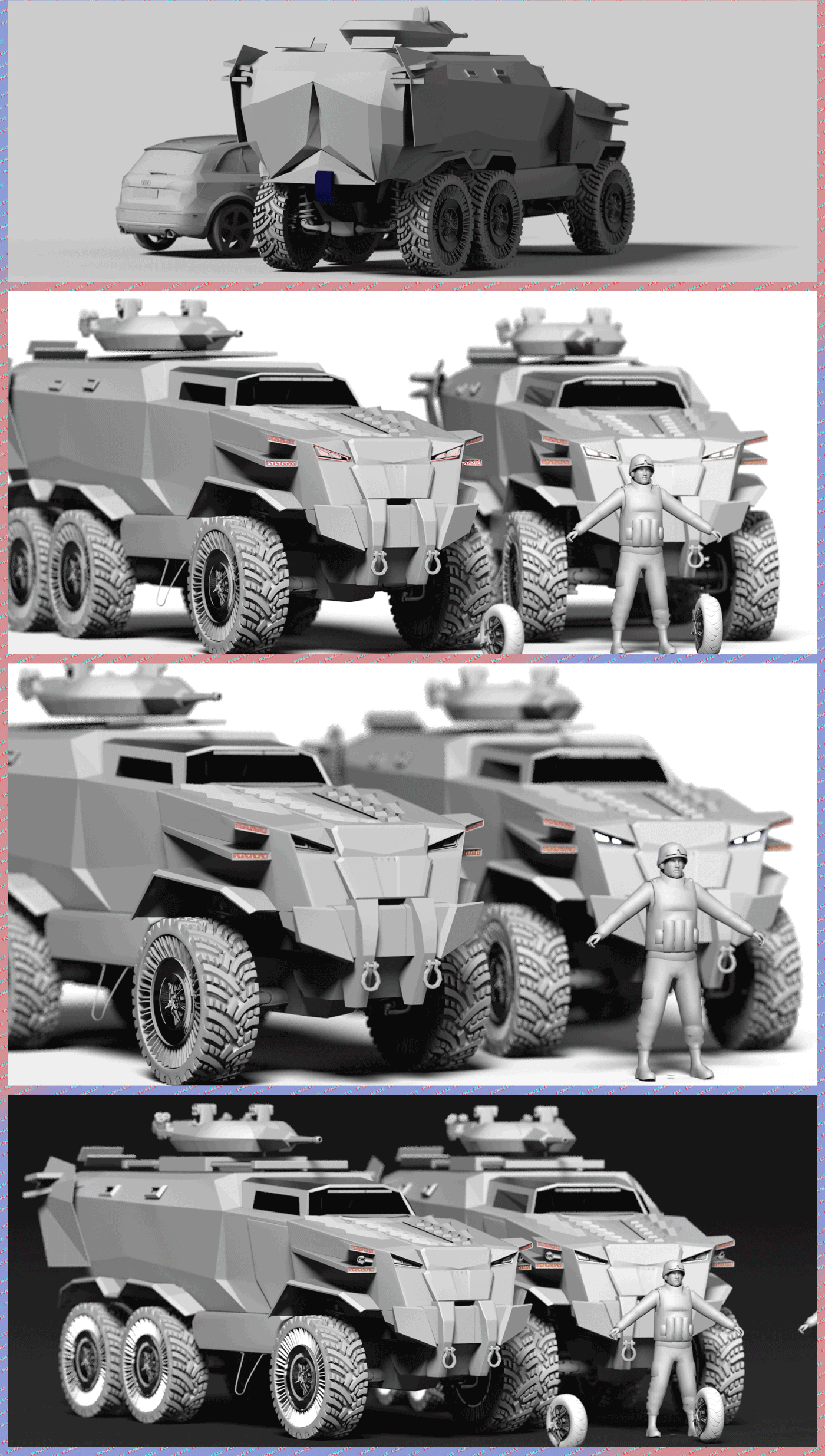 armored apc Truck transportation Vehicle Military police Combat War game