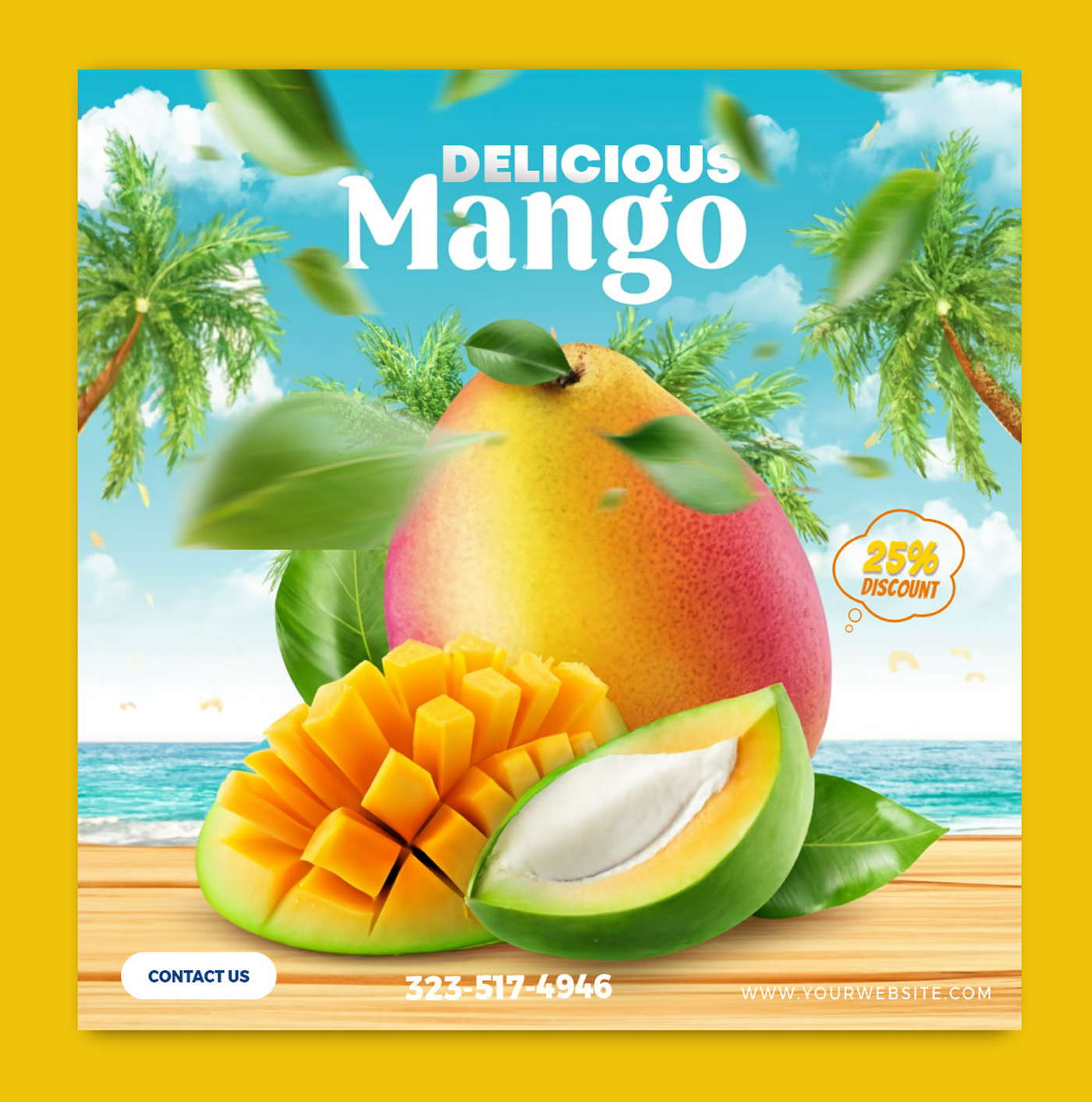 Social media post Socialmedia social media Social Media Design social poster post ads design Mango Fruit Drinks Mango Fruit social