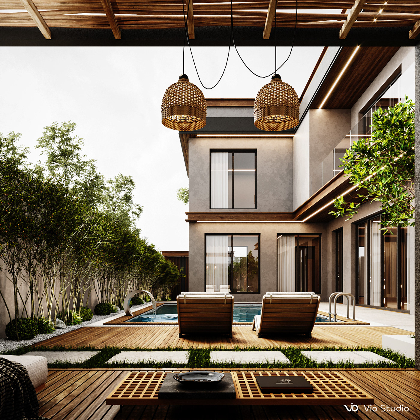 3D 3ds max architecture archviz corona exterior Landscape modern Render visualization