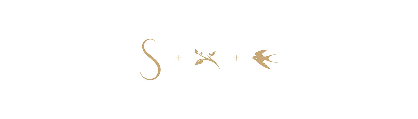 bird brand concept design jewerly logo gold swallow beauty instagram