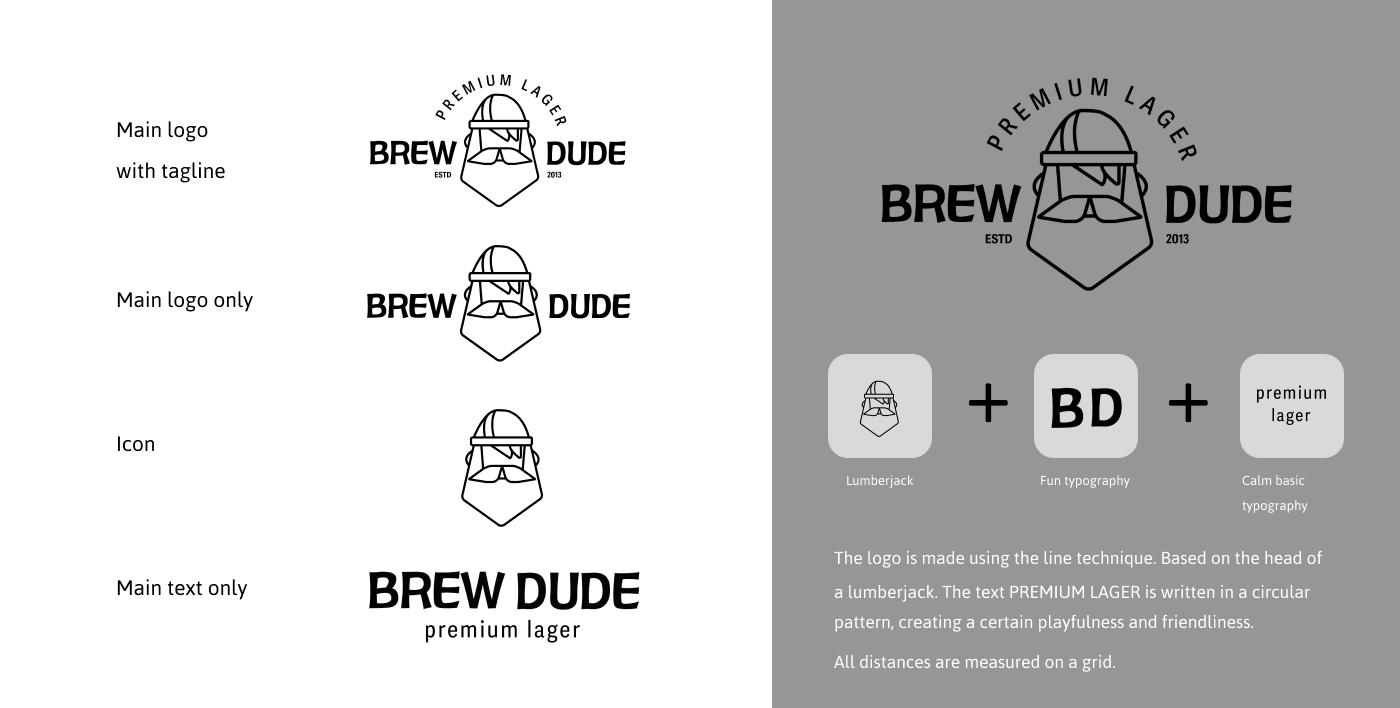 design logo Graphic Designer beer label beer brew black and white lamberjack