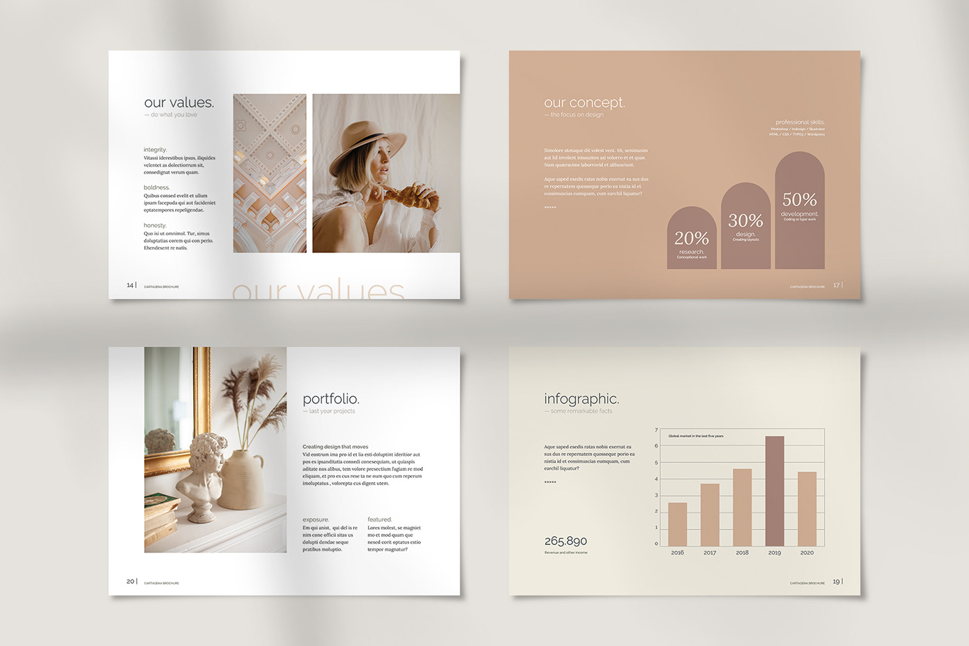 brochure canva ebook portfolio presentation print brochure Proposal template