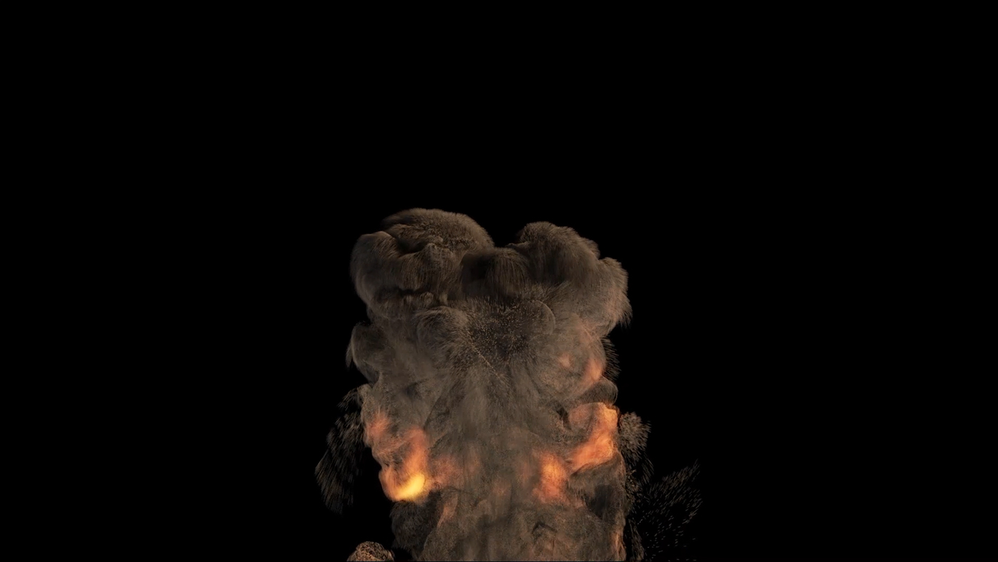 Film   vfx Visual Effects  FumeFX explosion particle simulation vray motionblur design