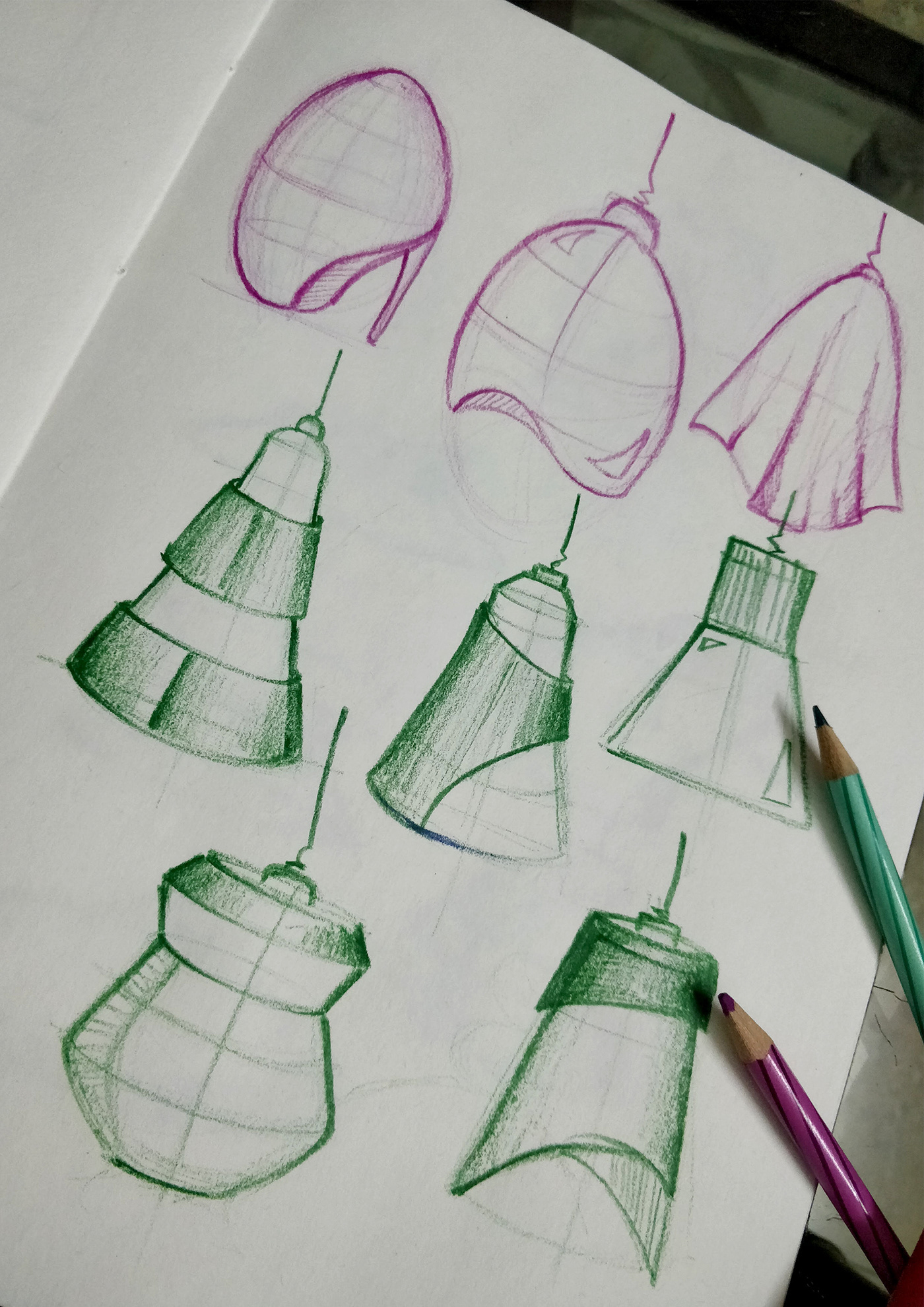 lamp sketches lamp design product design  lighting industrial design 