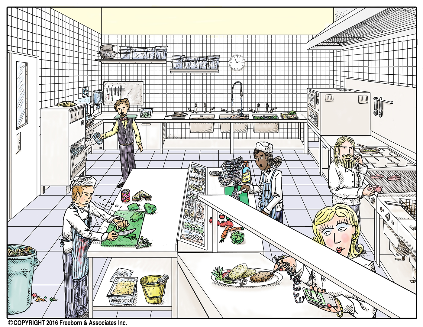 kitchen hygiene Drawing  illustrations Food  safety