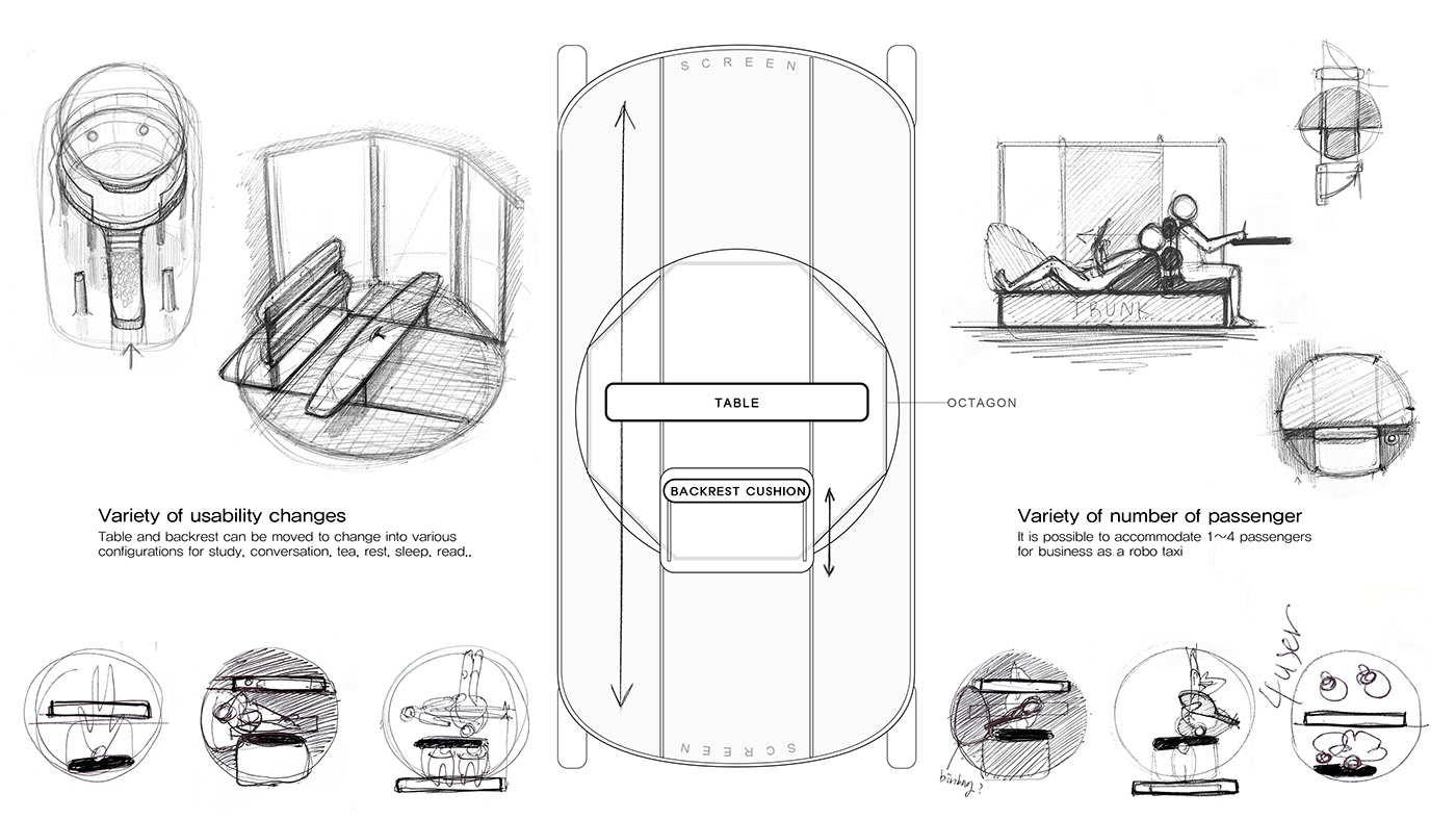 architecture Automotive design Autonomous car Interior mobility Space design tesla transportation