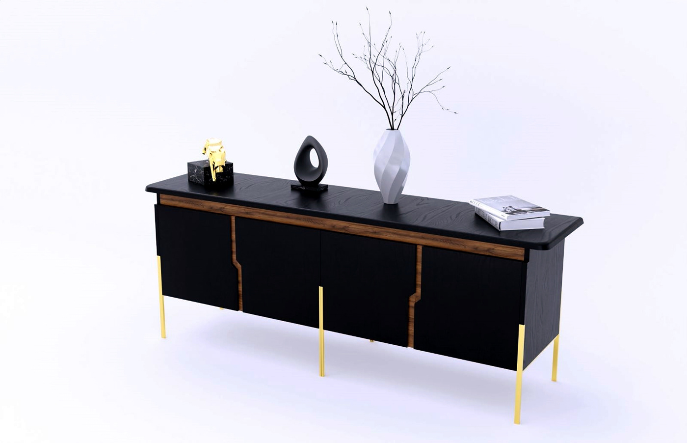 console furniture furniture design  table 3D blender Render 3d modeling