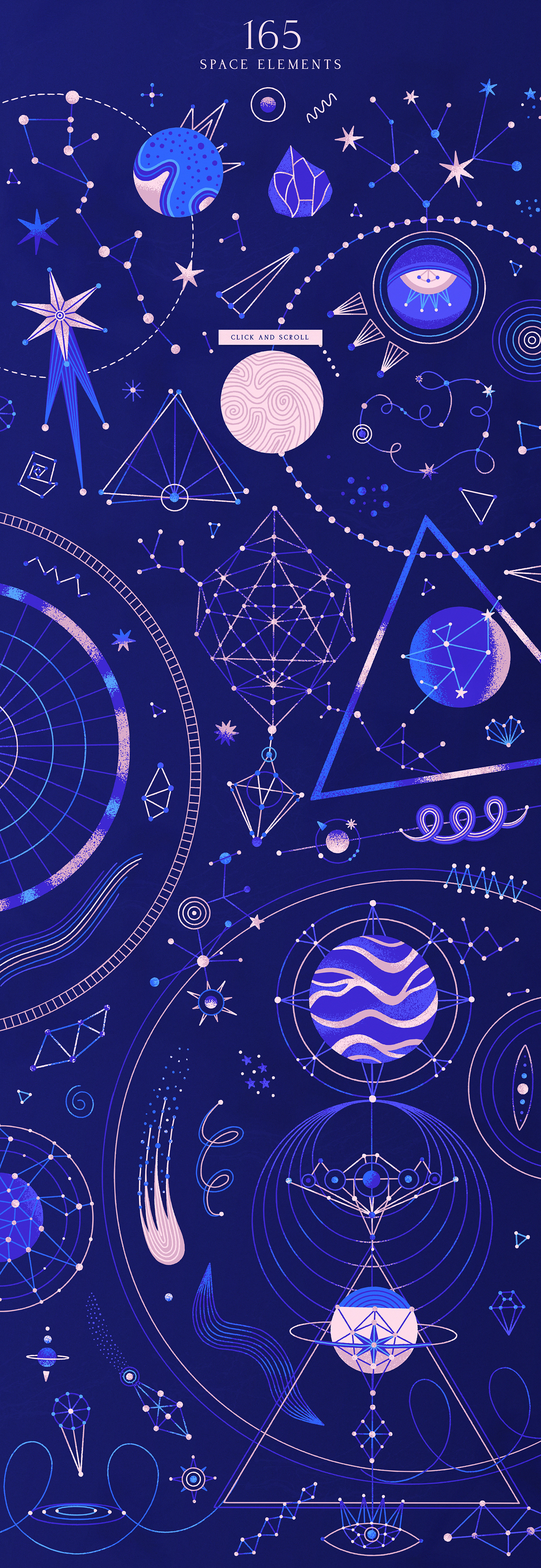 Astrology astronomy blue clipart Collection cosmos ILLUSTRATION  Space  stars vector