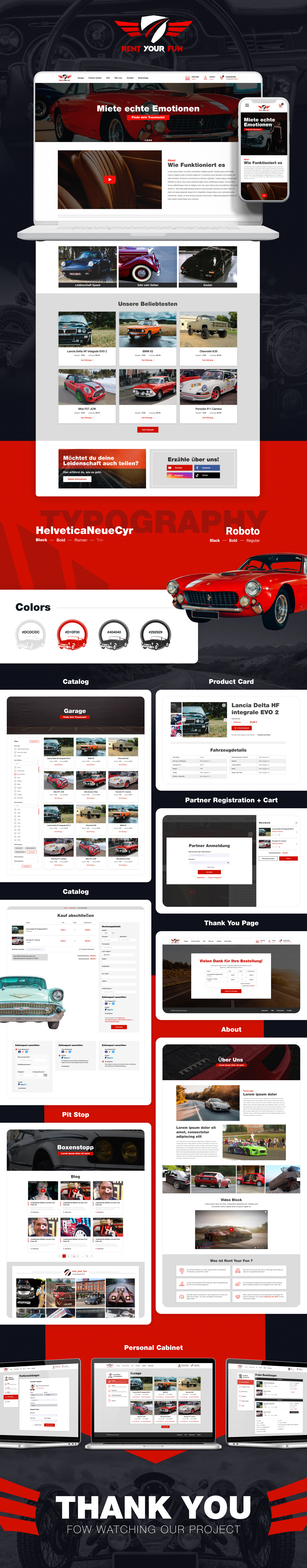 avedsoft car corporate Rent service shop UI ux Website