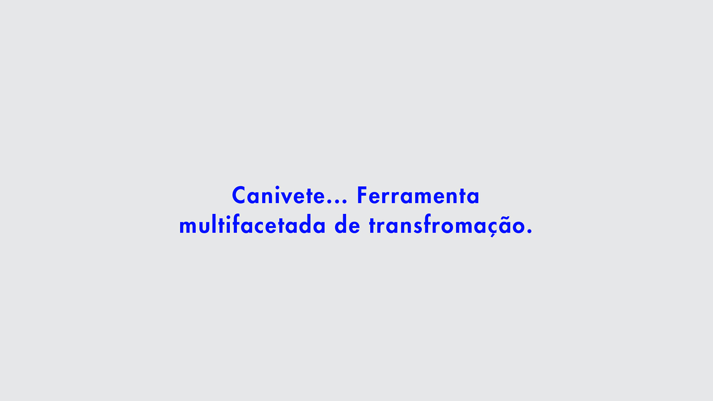 canivete arte research communication Ulisses Carrilho Brazil Brasil trendy Consulting identity logo brand blue monospace type