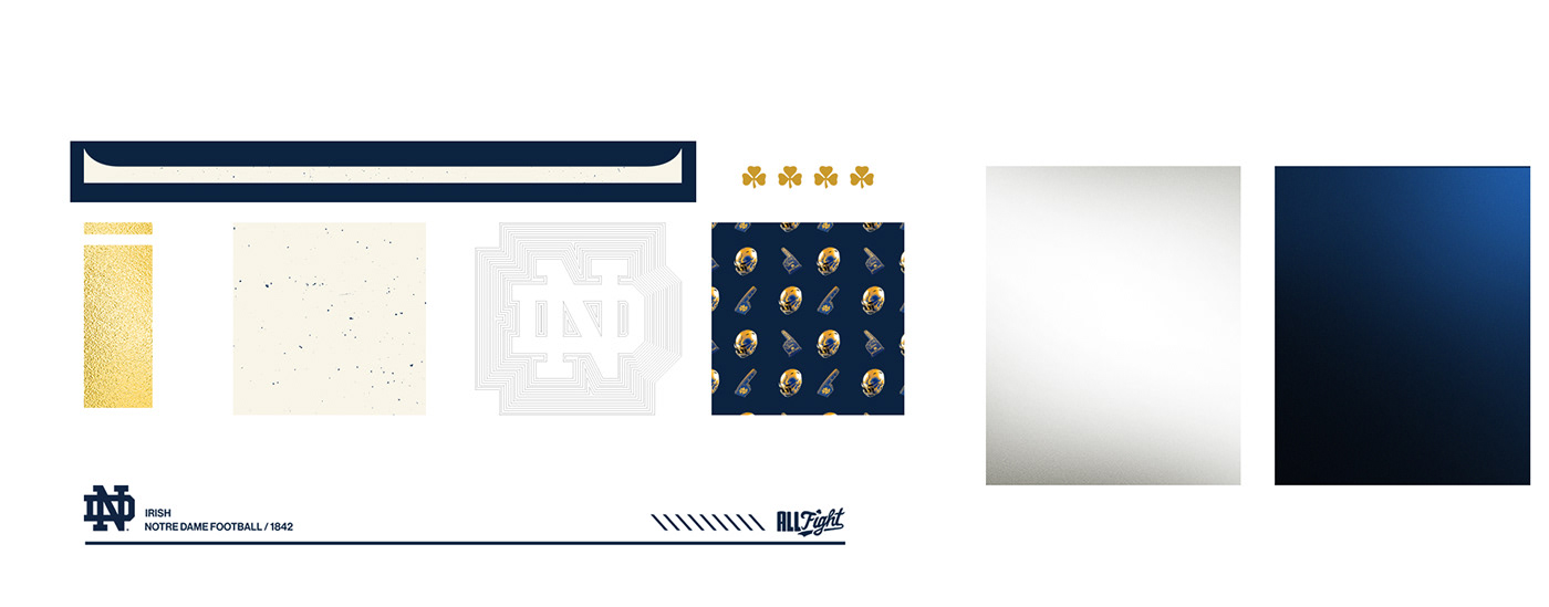 Sports Design art direction  Photography  social media Creative Direction  brand identity Advertising  Notre Dame Football Brand Design visual identity