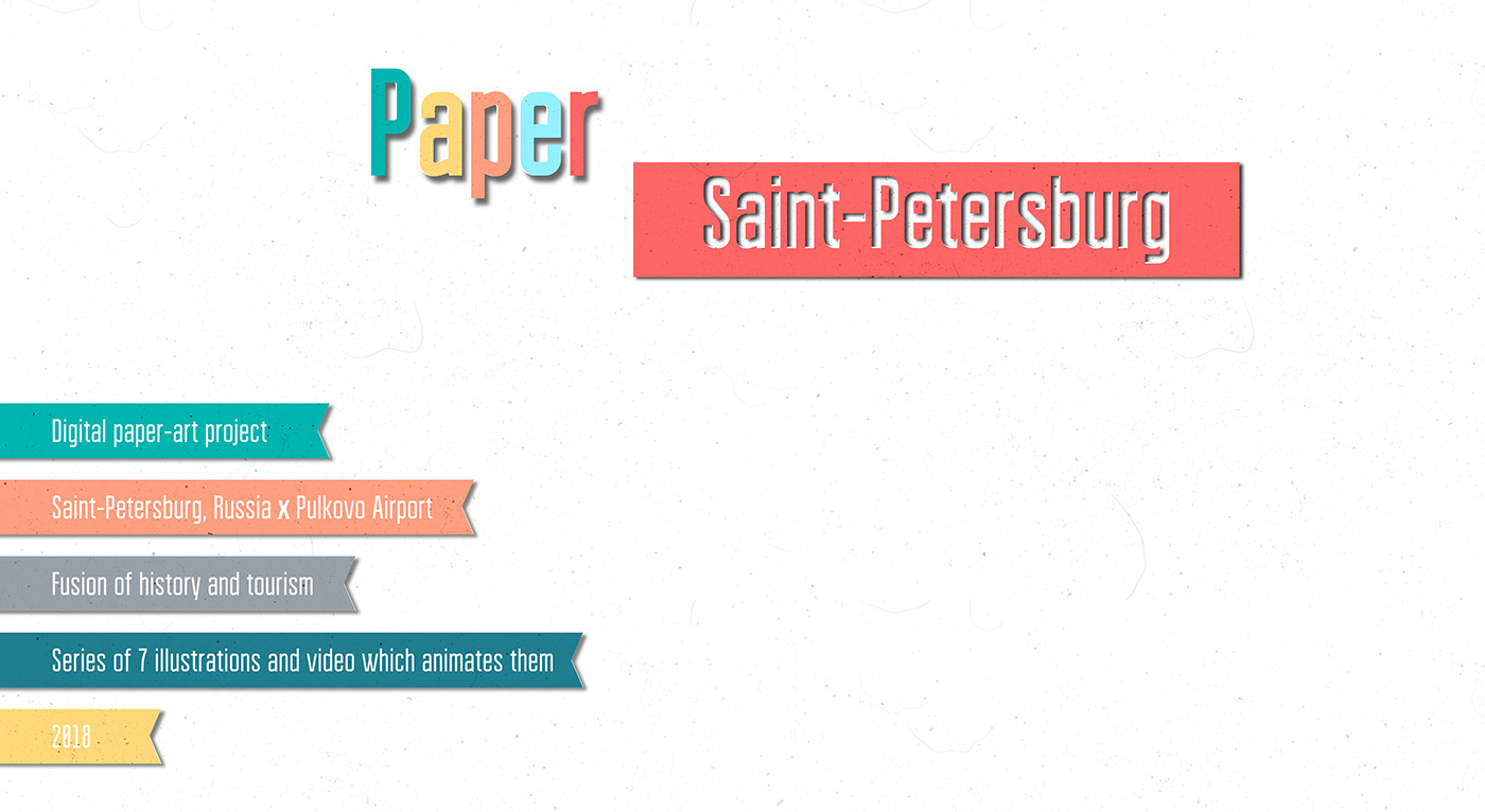 paper ILLUSTRATION  art paper art Saint-Petersburg pulkovo airport paper animation cartoon digital paper-art