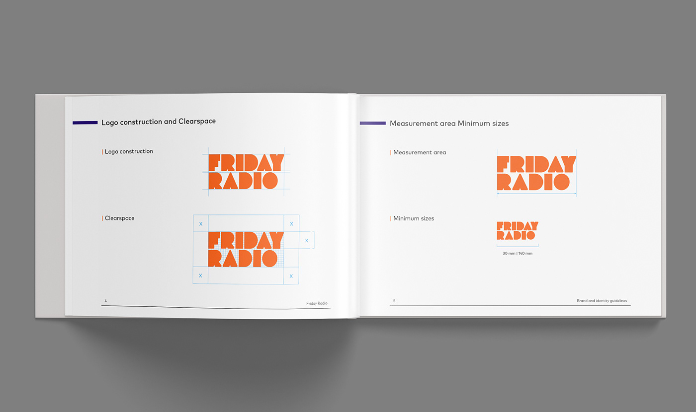logo brand branding  Friday Radio music poster Style brandbook book