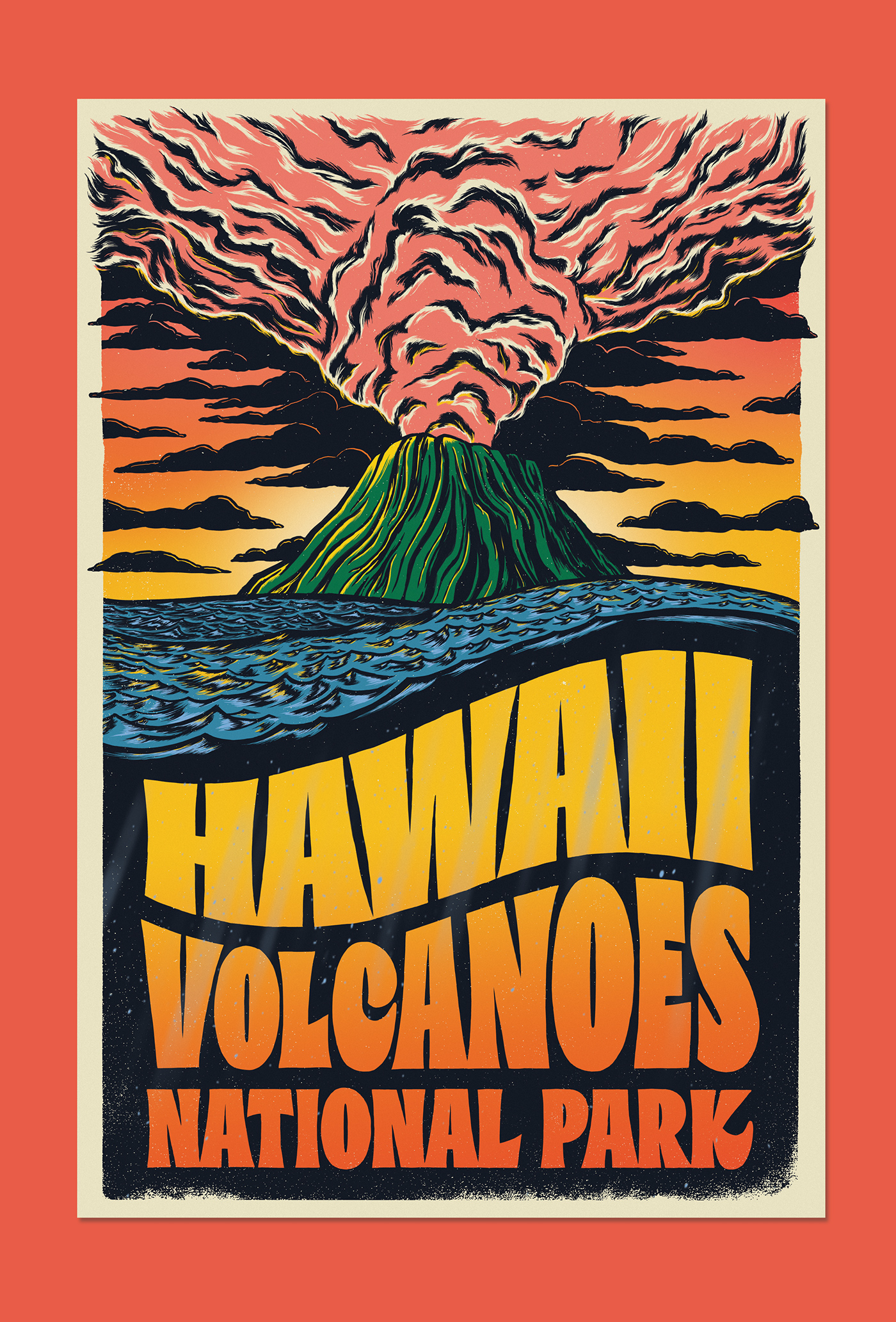 Hawaii Volcanoes National Park Poster on Behance