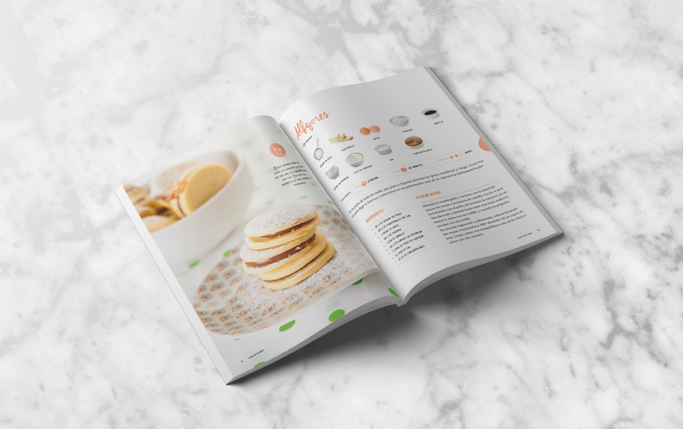 magazine recipe book Food  child photograhy design mockups