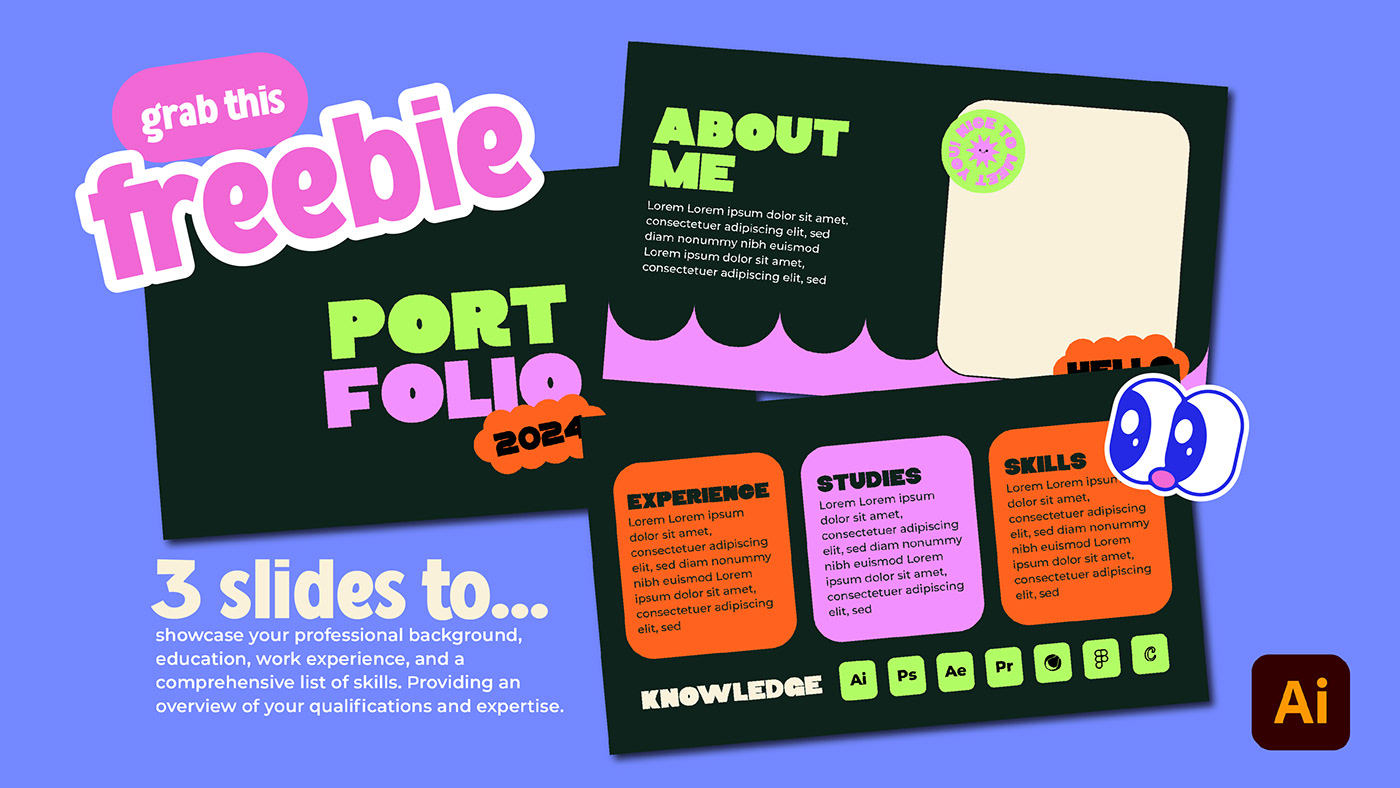 Portfolio Design Portfolio template portfolio portfolio layout graphic design  portafolio assets Download Template adobe illustrator graphicdesignportfolio