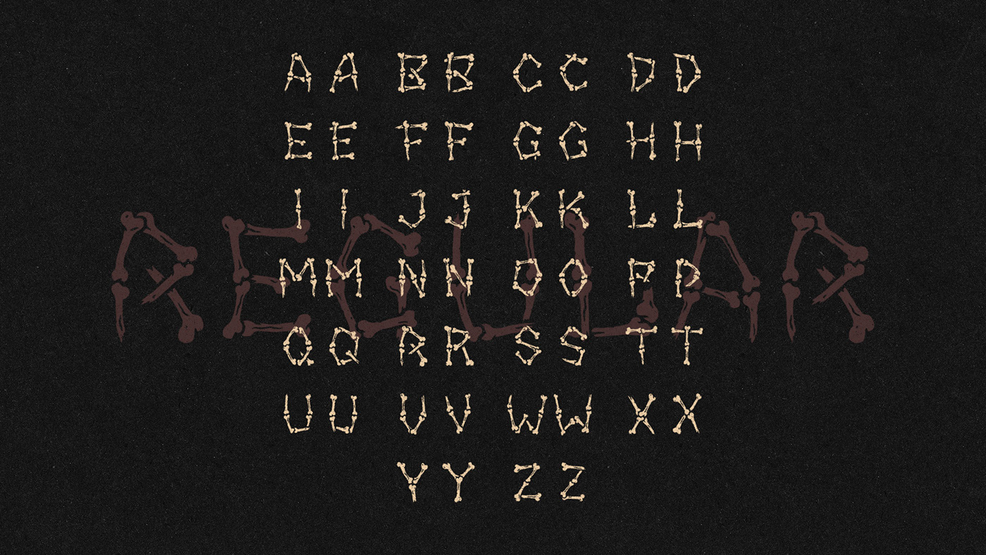 font Typeface ofl Latin Cyrillic bones lettering type free Free font