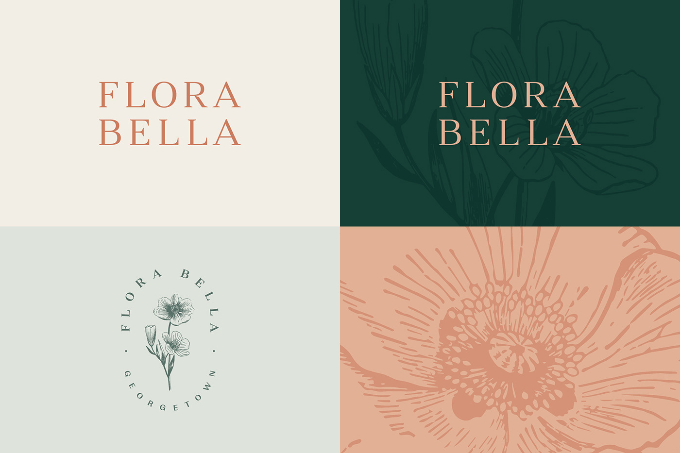 branding  development etching floral flower identity ILLUSTRATION  logo senior living