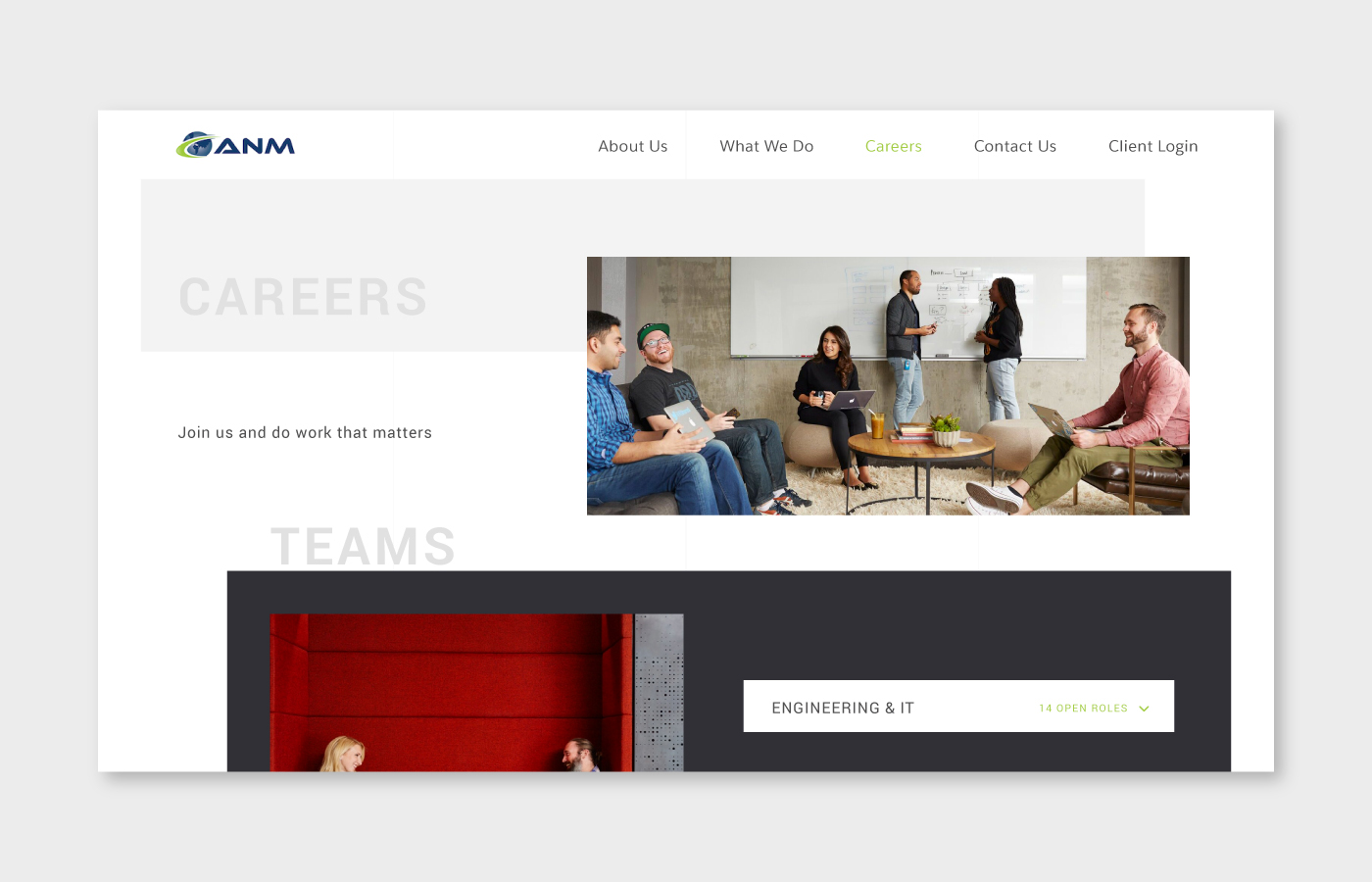 anm careers concept interface minimal section ui ux Web Website fold home