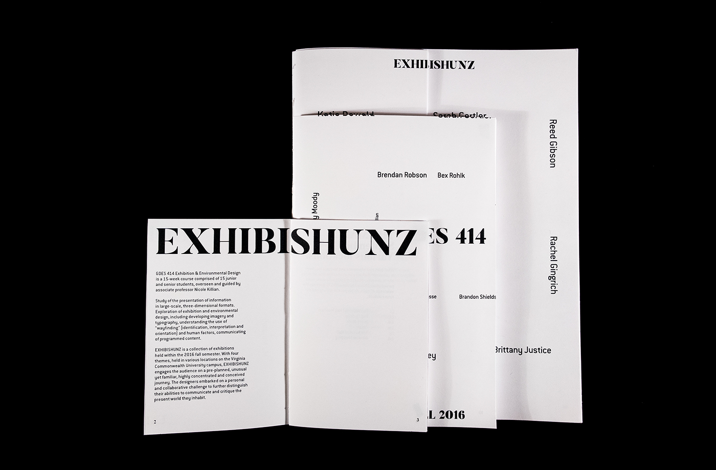 catalog Exhibition  design Space  experimental
