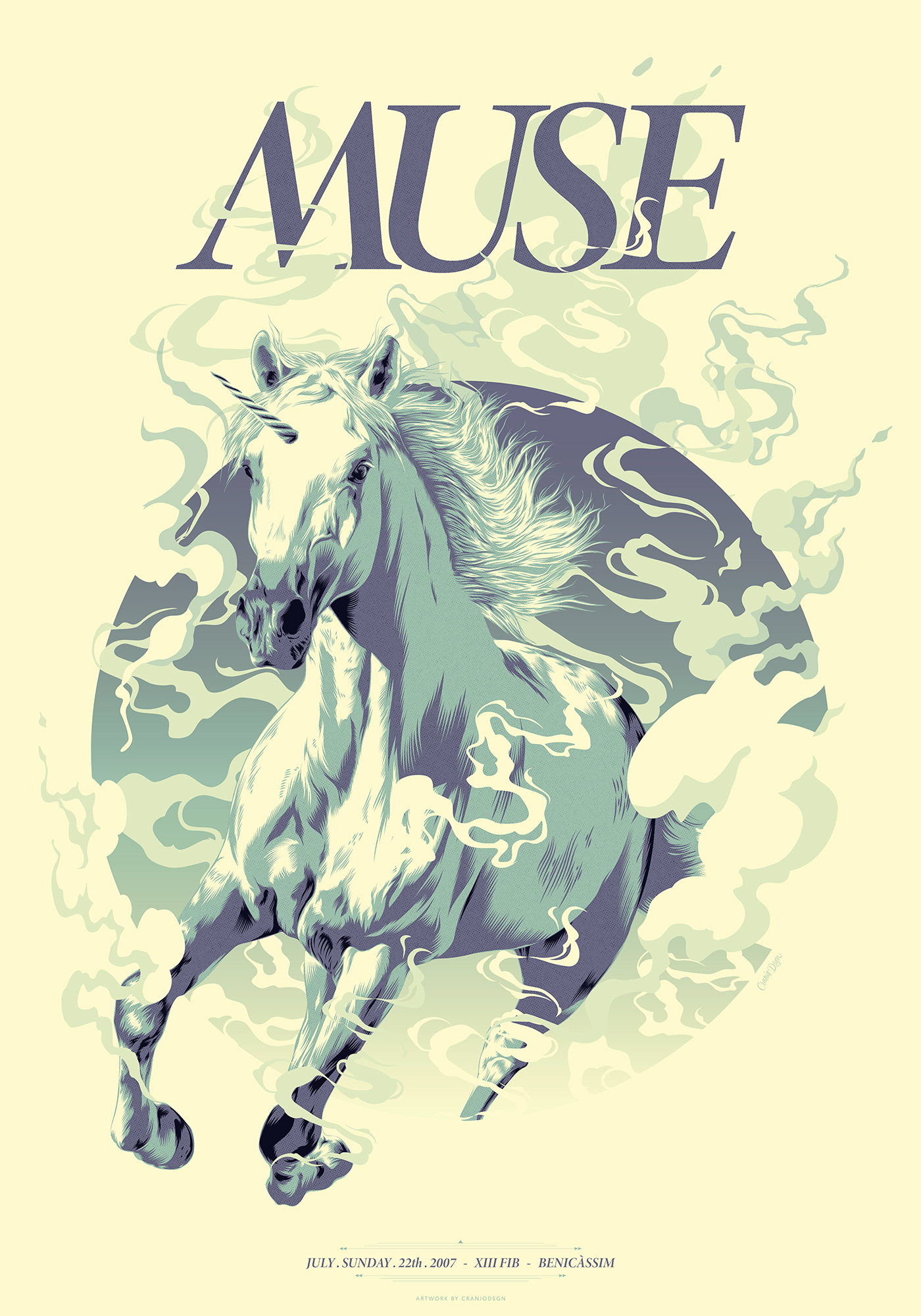 eels geisha japan lagwagon lion Mono muse poster unicorn vector