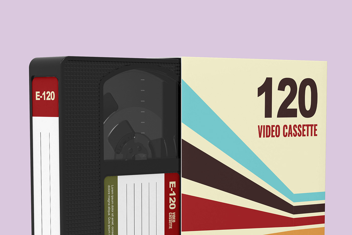 blockbuster branding  cassette Cinema cover Film   media Mockup tape vhs