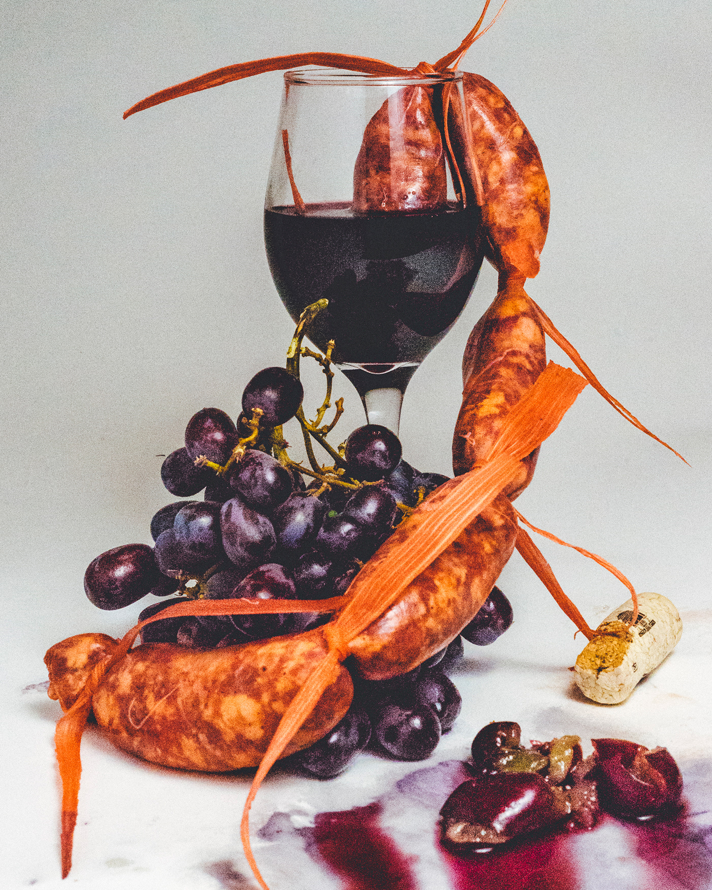 pieces fine art Photography  wine Food  still life High End spanish sandwich color