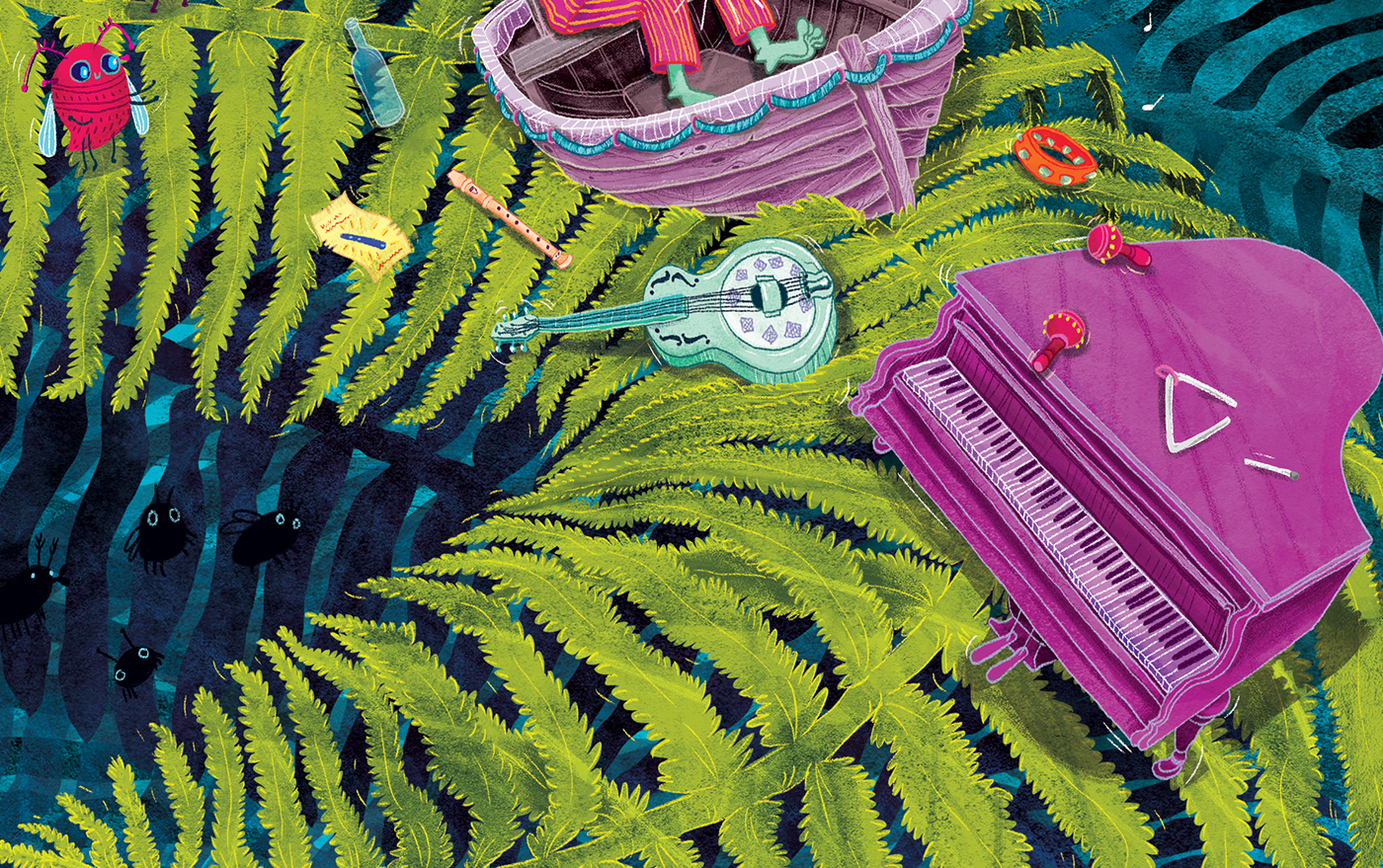 ILLUSTRATION  magazine magazineillustration childrensmagazine childrenstale bugs Dreaming Plant plantocean