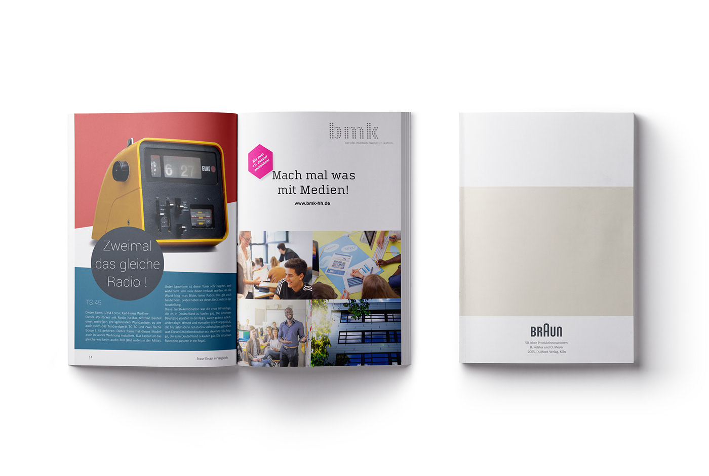 braun broschur graphic design  Kataloge print