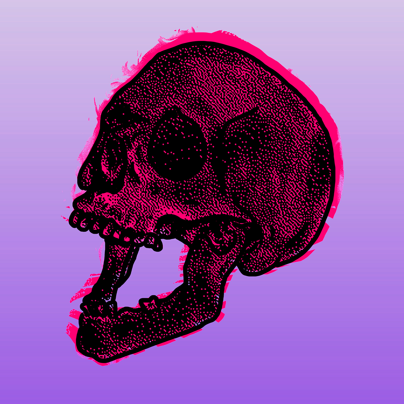 doodle skull Muerte Craneo