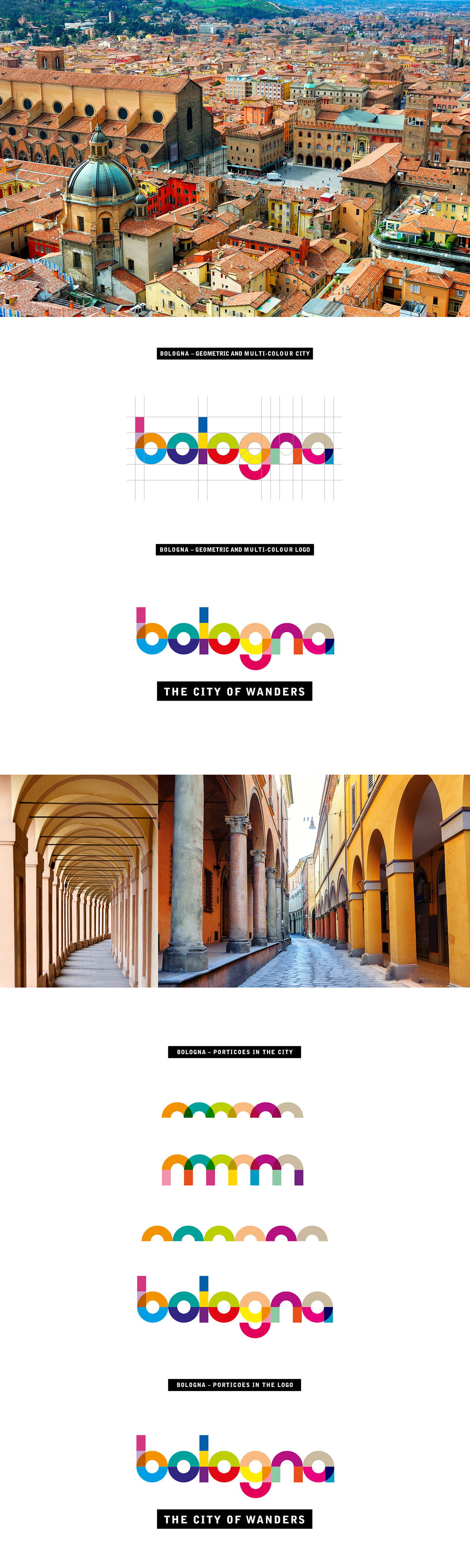 bologna city branding design colour modern Dynamic design geometric own logo logo City branding