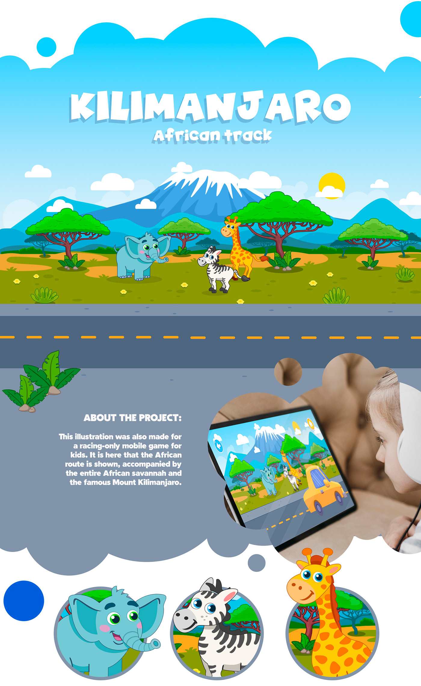 2D cartoon Character design  children colorful Games ILLUSTRATION  kids mobile UI