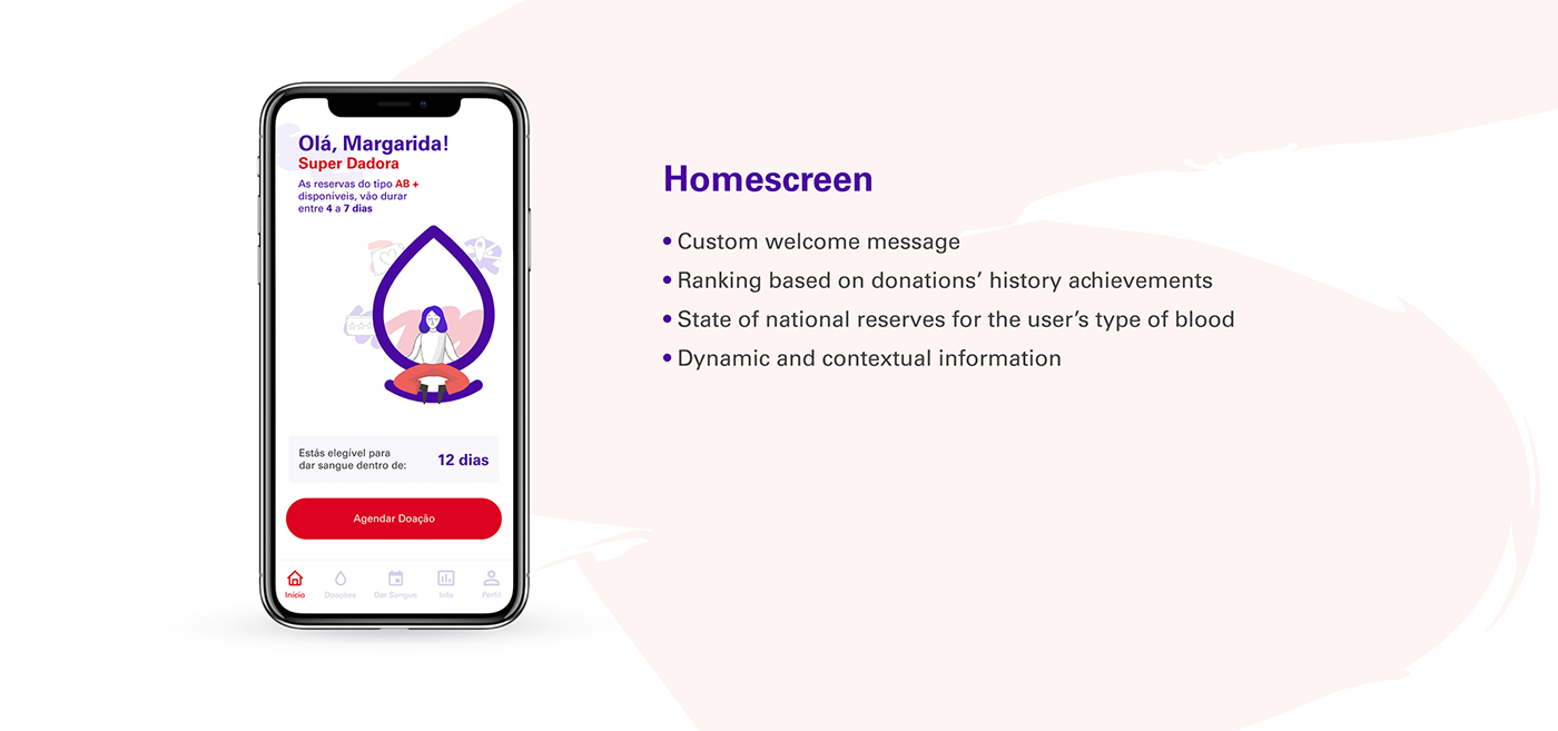 app mobile research UI ux blood donation healthcare Interface uxdesign