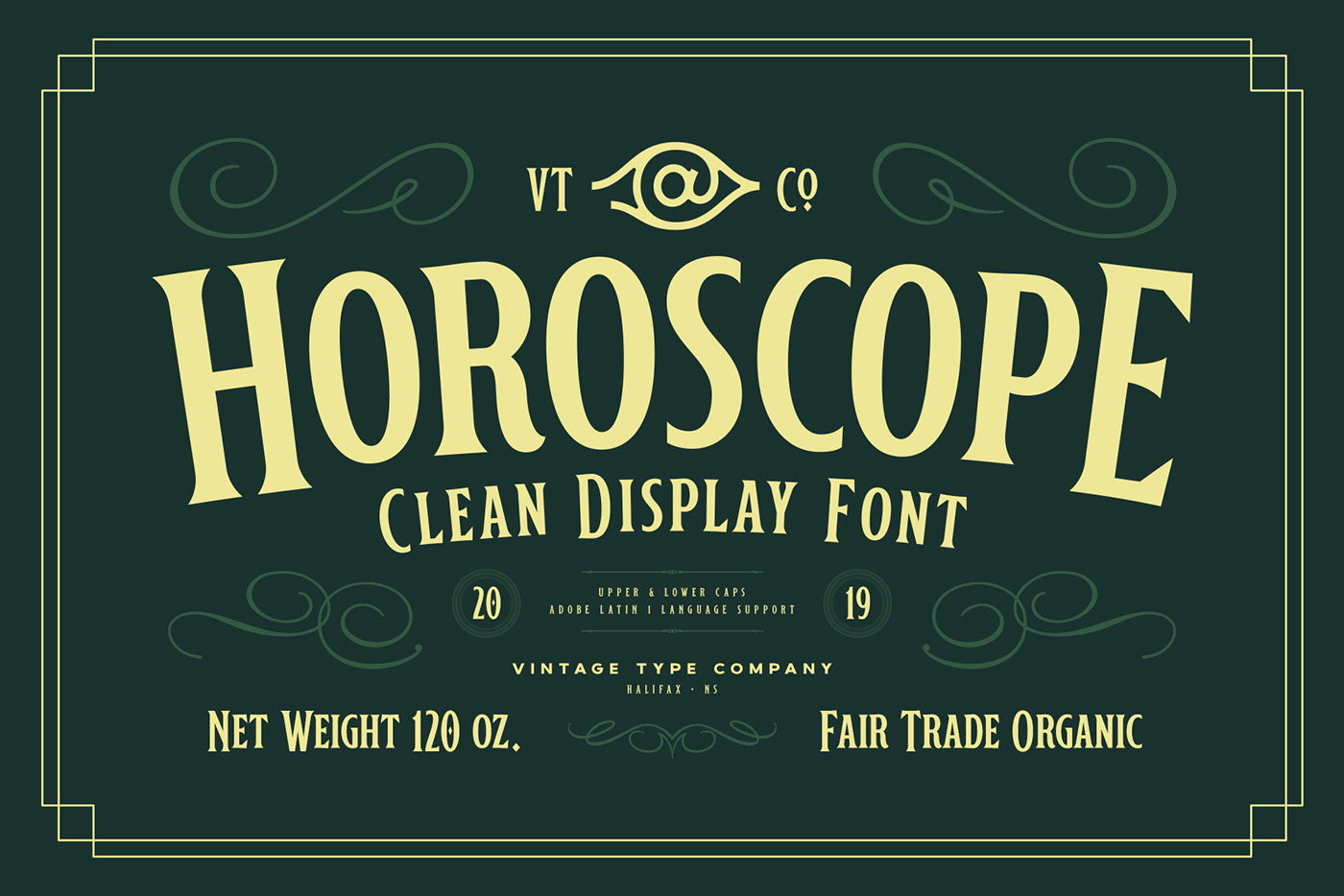 vintage Victorian Horoscope Display font fonts serif bold old horiscope