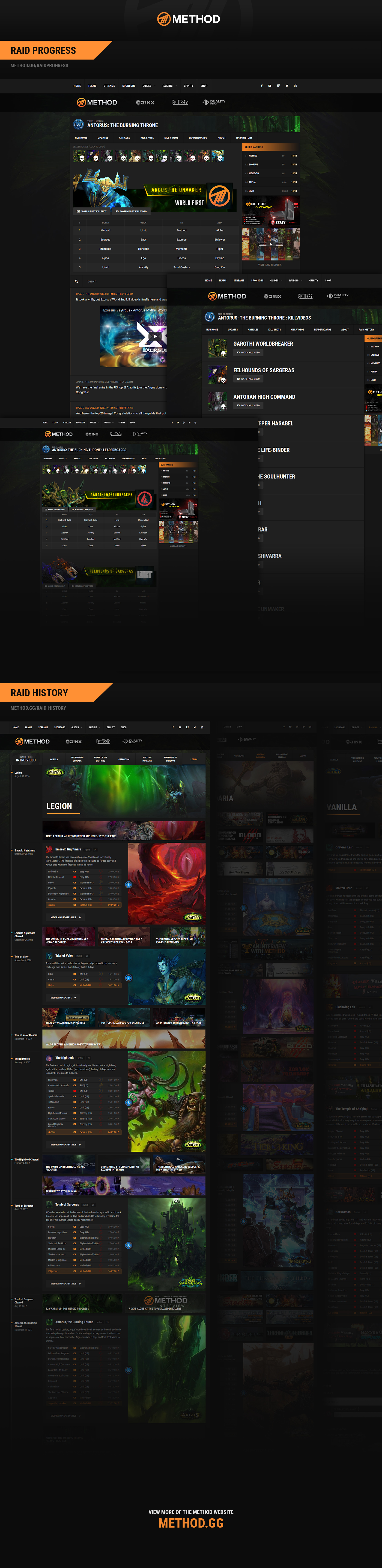 World of warcraft raiding guild website Esports Organisation wow design